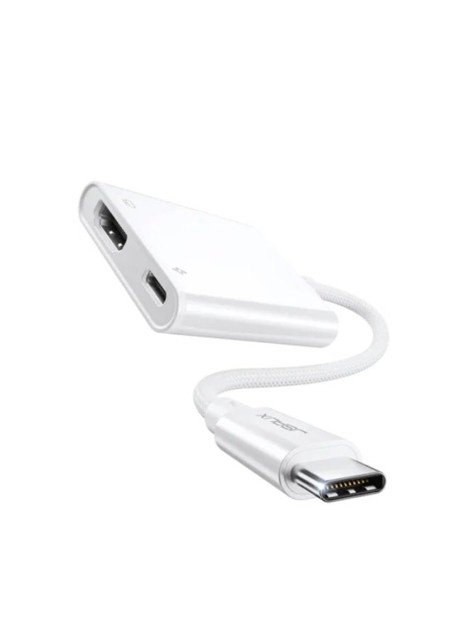سعر ومواصفات جيسوس محول Jsaux USB C إلى HDMI 2 في 1 - مخرج فيديو HDMI بدقة 4K وشحن USB-C بقوة 100 وات (Z914DBE719FB18B1157CEZ) على Noon EG